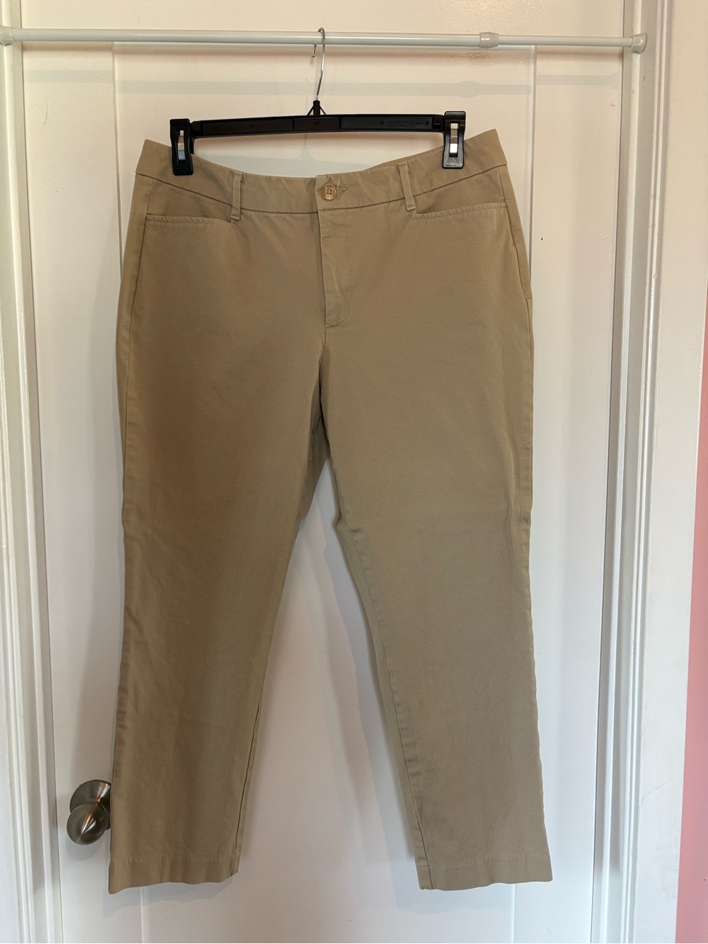 St. John's Bay Stretch Khaki Cropped Straight-Leg Pants